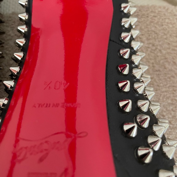 CHRISTIAN LOUBOUTIN BIANCA SHOES BLACK-SILVER SIZE 40.5 - Picture 10 of 11